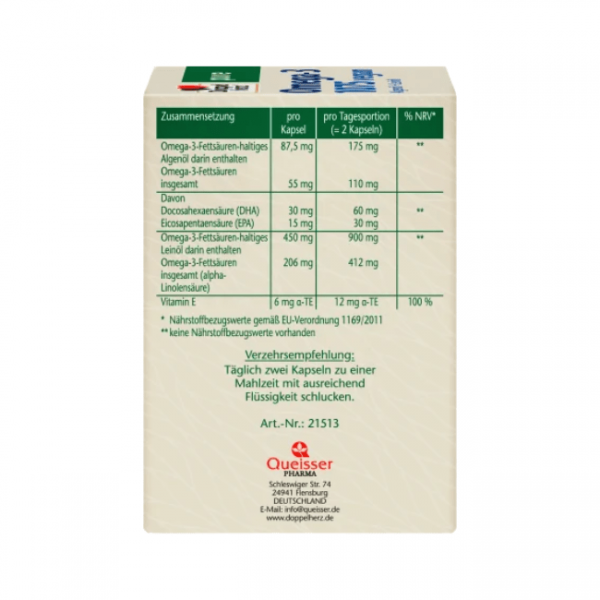 Thanh phan Doppelherz Omega 3 thuan chay 1075 vegan