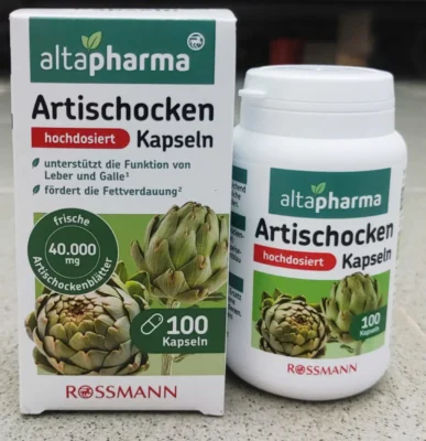 Viên uống bổ gan Altapharma Artischocken Kapseln lọ 100 viên của Đức Thuốc Bổ Gan Altapharma Artischocken, 100 Viên