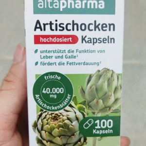 Viên uống bổ gan Altapharma Artischocken Kapseln lọ 100 viên của Đức Thuốc Bổ Gan Altapharma Artischocken, 100 Viên của Đức