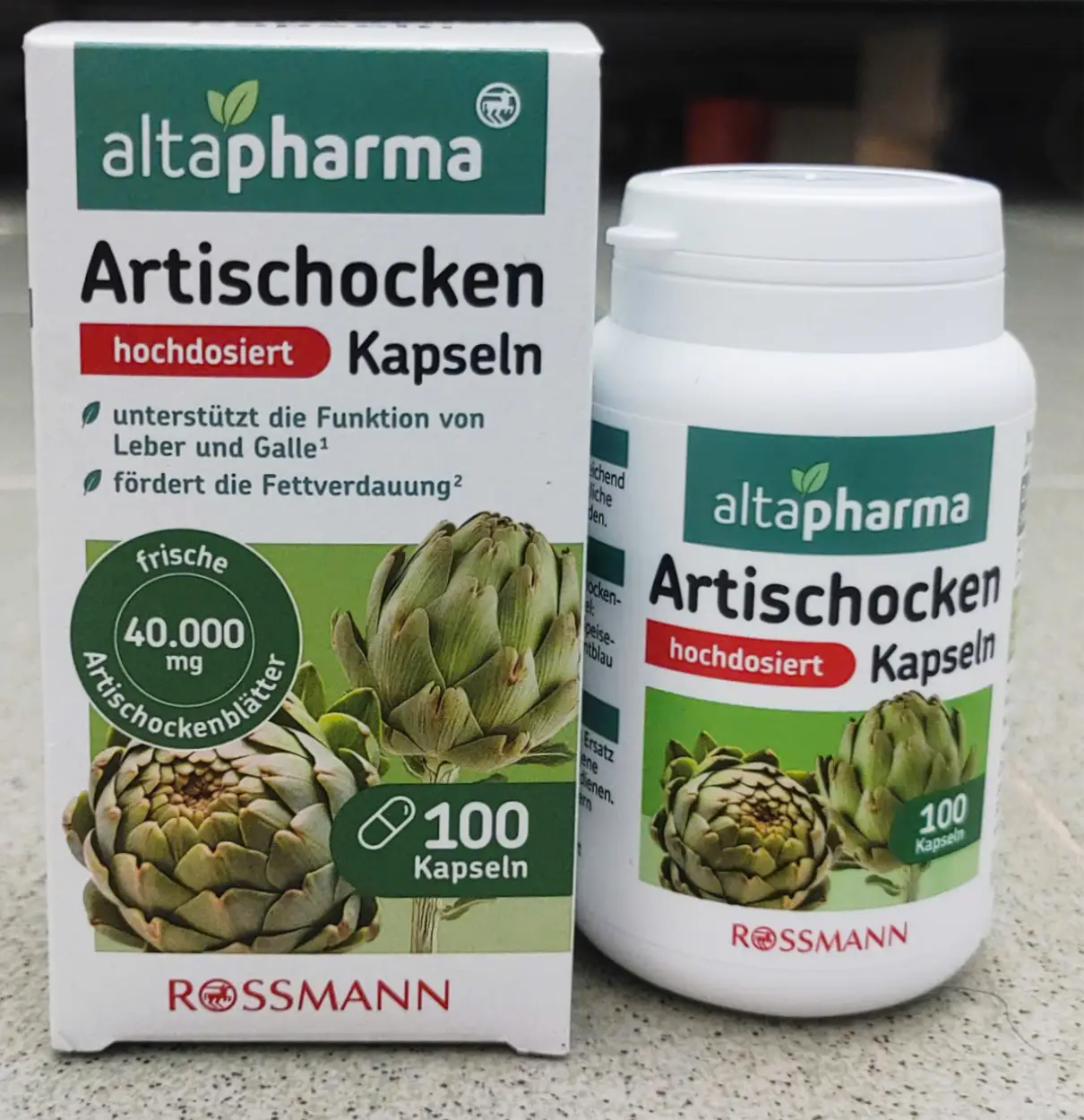 Viên uống bổ gan Altapharma Artischocken Kapseln lọ 100 viên của Đức Thuốc Bổ Gan Altapharma Artischocken, 100 Viên