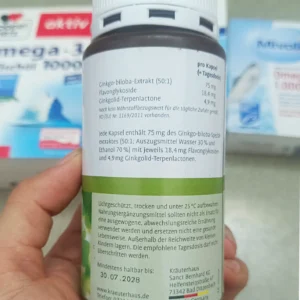 Thuốc Bổ Não Sanct Bernhard Ginkgo Kapseln 75mg, 240 viên