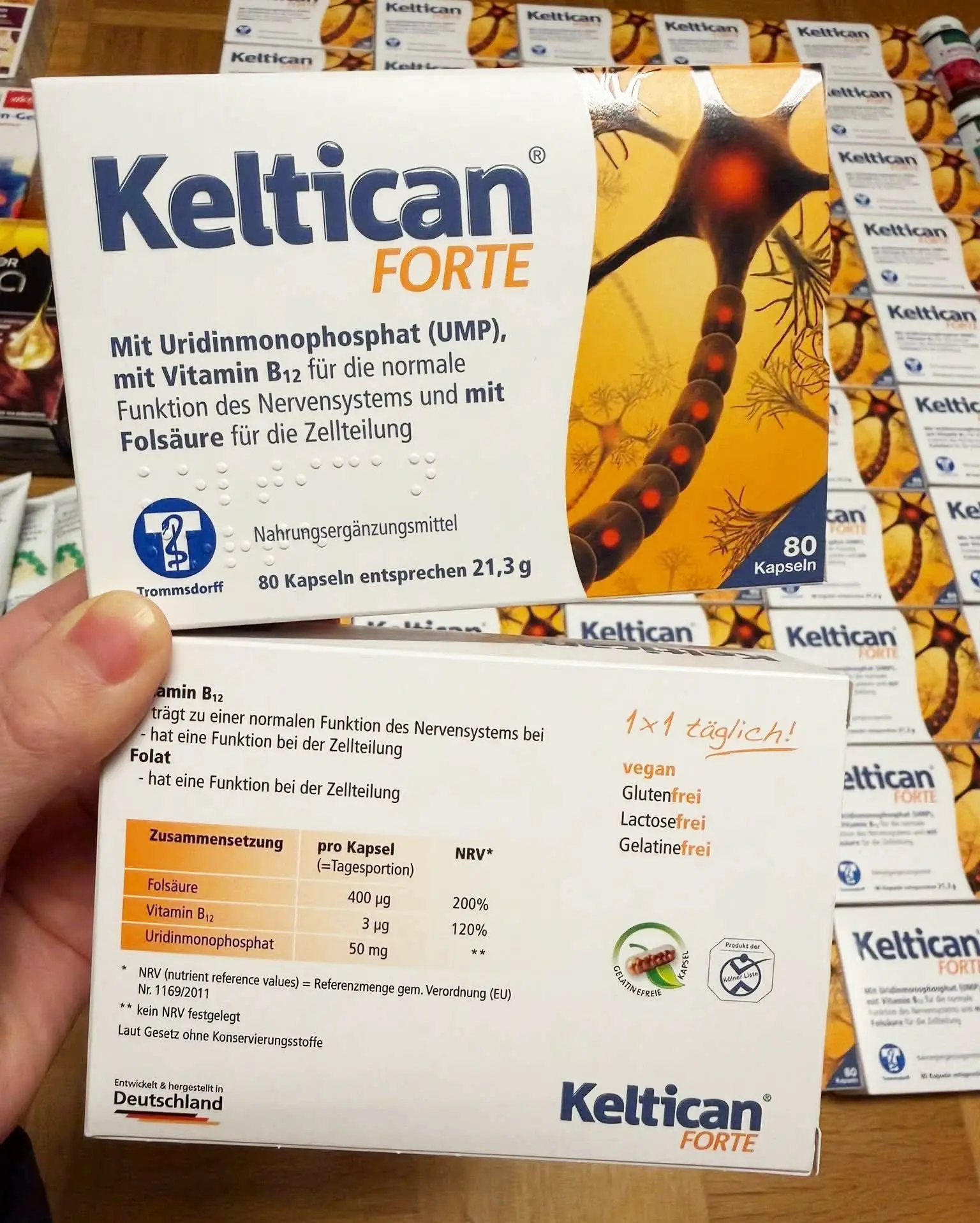 Viên uống Keltican Forte 80 viên của Đức điều trị thoái hóa cột sống, thoát vị đĩa đệm Thuốc Điều Trị Thoái Hóa Cột Sống, Thoát Vị Đĩa Đệm Keltican Forte, 40 Viên