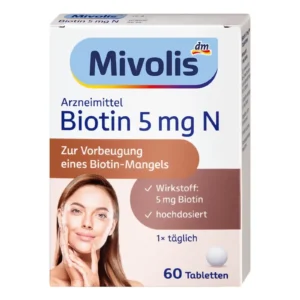 Thuốc Mọc Tóc Mivolis Biotin 5 mg N, 60 Viên