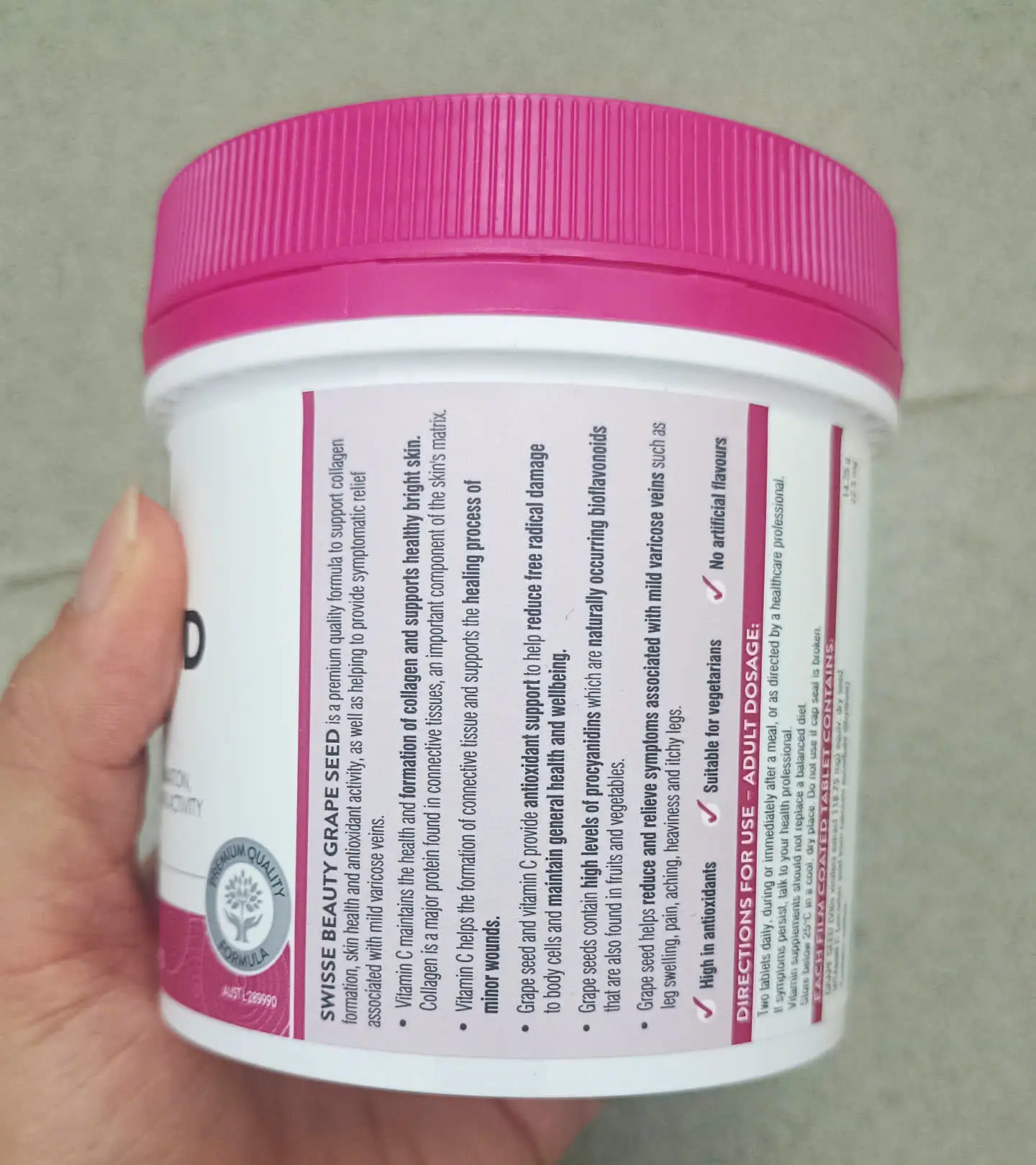 Tinh Chất Hạt Nho Swisse Grape Seed 300 viên của Úc Tinh Chất Hạt Nho Swisse Grape Seed Úc 300 Viên