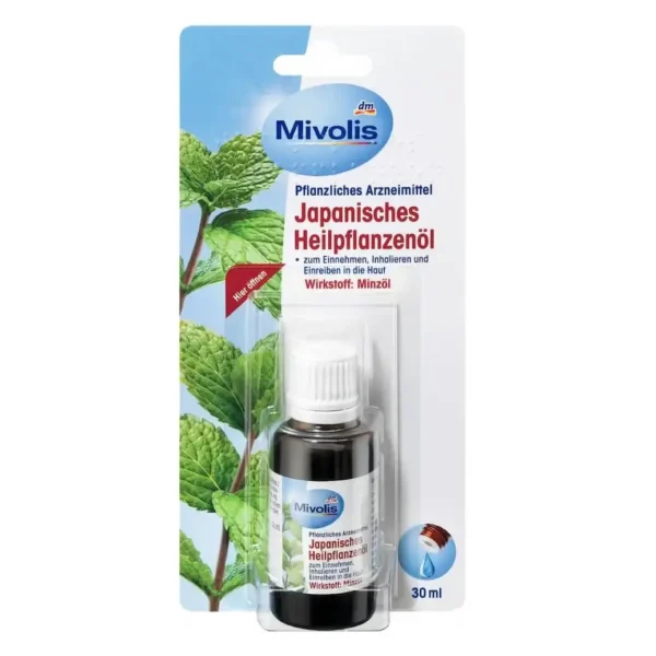 Dầu bạc hà Mivolis Japanisches Heilpflanzenol 30ml của Đức - Hình ảnh 2