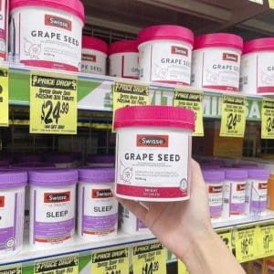 Tinh Chất Hạt Nho Swisse Grape Seed 300 viên của Úc Tinh chất hạt nho Swisse Grape Seed 14,250mg của Úc