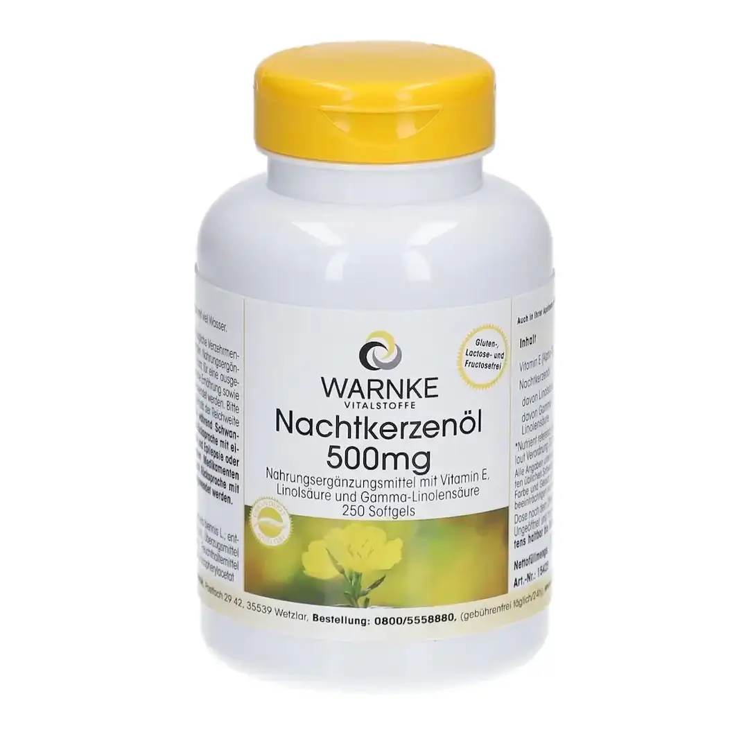 Tinh dầu hoa anh thảo Warnke Nachtkerzenol 500 mg 250 viên của Đức Tinh dầu hoa anh thảo Đức Warnke Nachtkerzenöl 500mg 250 viên