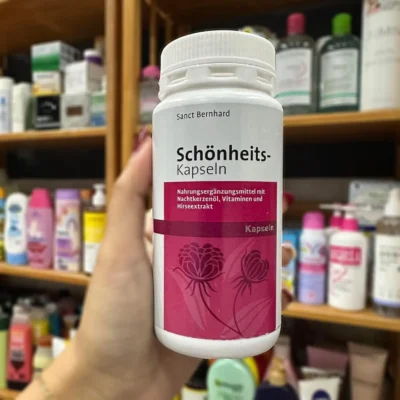 Tinh dầu hoa anh thảo Sanct Bernhard 200 viên của Đức Tinh dầu hoa anh thảo Schönheits Kapseln của Đức 200 viên