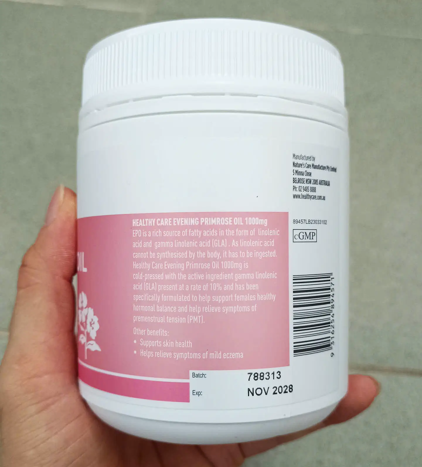 Tinh dầu hoa anh thảo Healthy Care Evening Primrose Oil 1000mg 200 viên của Úc Tinh dầu hoa anh thảo Úc Healthy Care Evening Primrose Oil 1000mg 200 viên