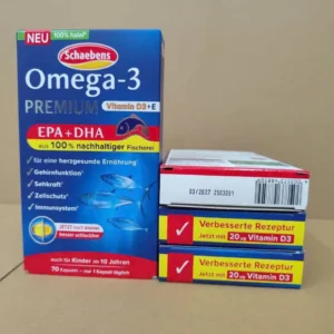 Viên uống dầu cá Schaebens Omega 3 Premium Vitamin E 70 viên của Đức VIÊN UỐNG BỔ SUNG OMEGA 3 + VITAMIN E PREMIUM SCHAEBENS, 70 viên