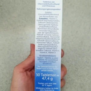 Bổ xương khớp Doppelherz Glucosamin 1200 + D3 + K + C hộp 30 viên của Đức VIÊN UỐNG GLUCOSAMINE 1200 + D3+K+C DOPPELHERZ AKTIV - HỘP 30 viên