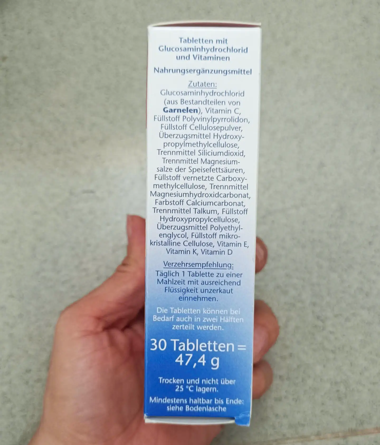 Bổ xương khớp Doppelherz Glucosamin 1200 + D3 + K + C hộp 30 viên của Đức VIÊN UỐNG GLUCOSAMINE 1200 + D3+K+C DOPPELHERZ AKTIV - HỘP 30 viên
