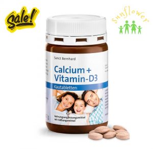 Viên Ngậm Canxi Sanct Bernhard Calcium Vitamin D3 Vị Socola 150 Viên của Đức