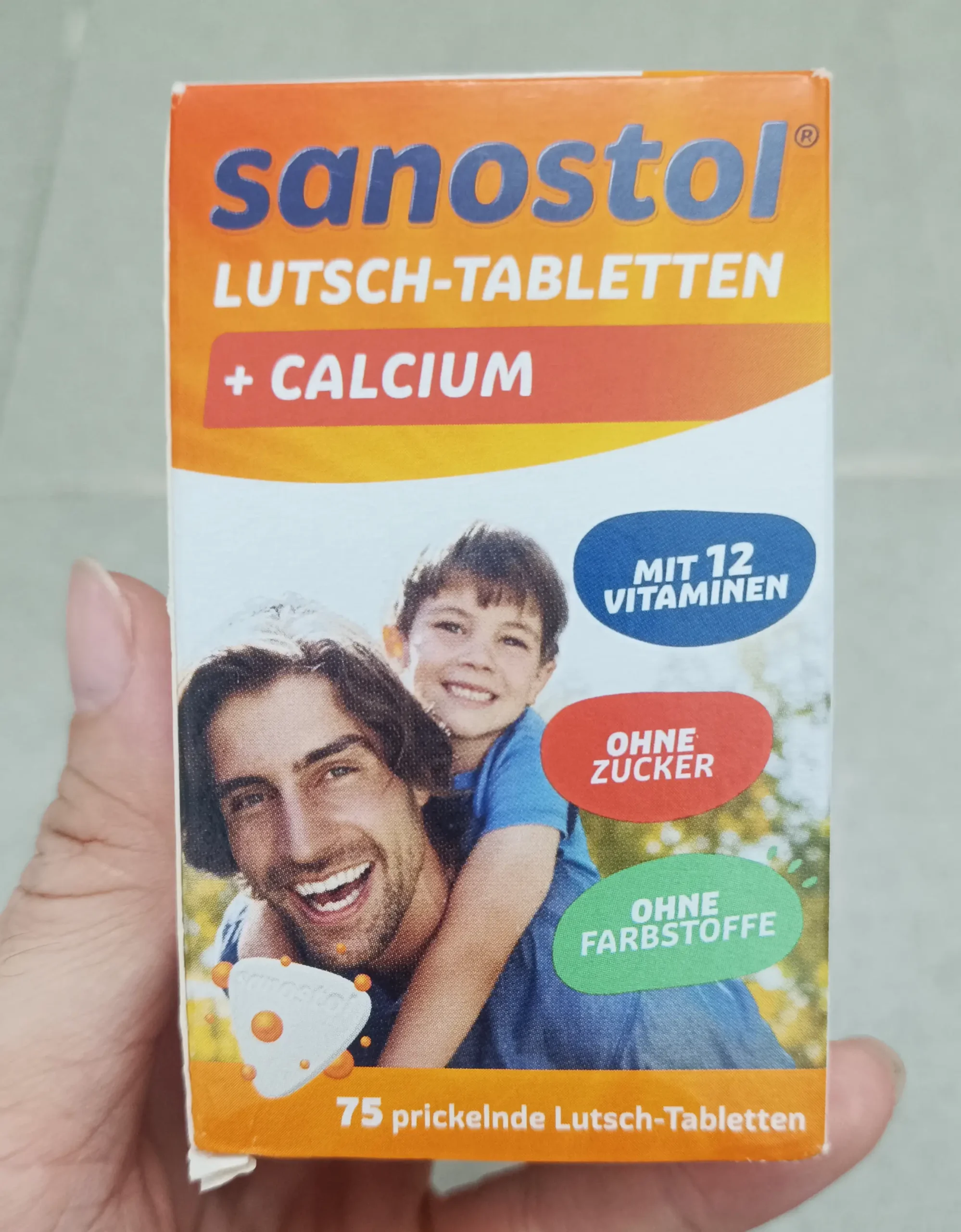 Viên ngậm Sanostol Lutsch-Tabletten 75 viên của Đức bổ sung vitamin tổng hợp và canxi Viên Ngậm Sanostol Lutschtabletten 75 Viên của Đức
