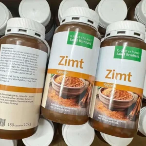 Viên Quế hỗ trợ ổn định đường huyết Zimt-Kapseln mit Chrom und Zink Sanct Bernhard