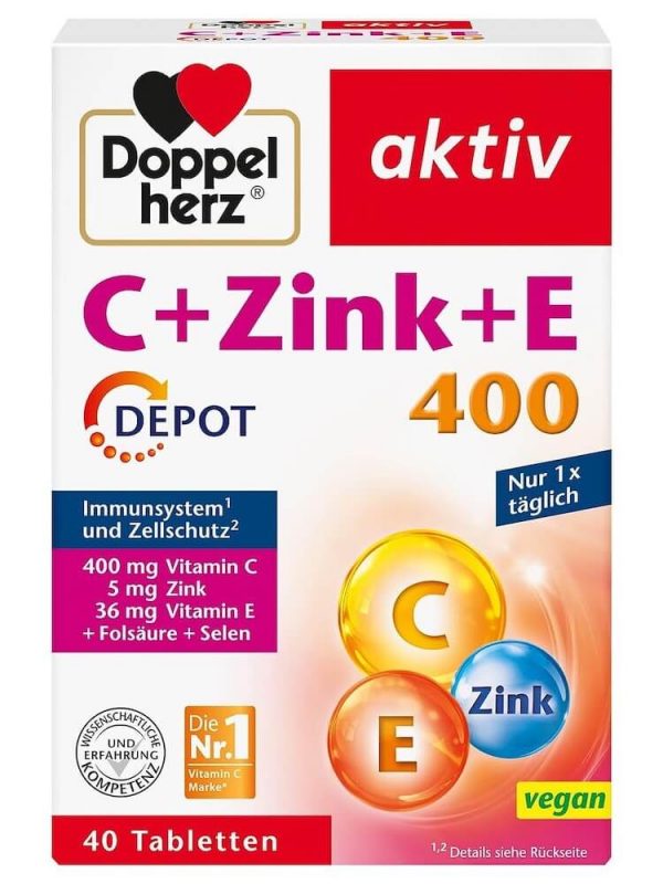 Vien Uong Bo Sung Vitamin Doppelherz C Zink E 400 Depot 40 Vien