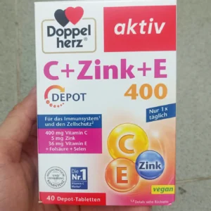 Vitamin Doppelherz C Zink E 400 Depot hộp 40 viên của Đức Viên Uống Doppelherz C Zink E 400 Depot Chính Hãng Đức
