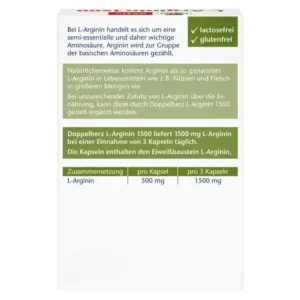 Viên uống bổ thận tráng dương Doppelherz L-Arginin 1500 hộp 30 viên của Đức Viên Uống Doppelherz L-Arginin 1500 Tăng Cường Sinh Lý