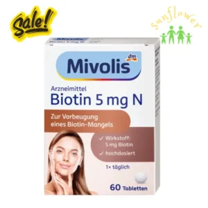 Viên Uống Mọc Tóc Mivolis Biotin 5 mg N 60 Viên của Đức