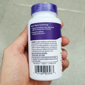 Viên uống mọc tóc Natrol Biotin 10000 mcg 100 viên của Mỹ Viên Uống Mọc Tóc Natrol Biotin 10000 mcg Mỹ 100 viên