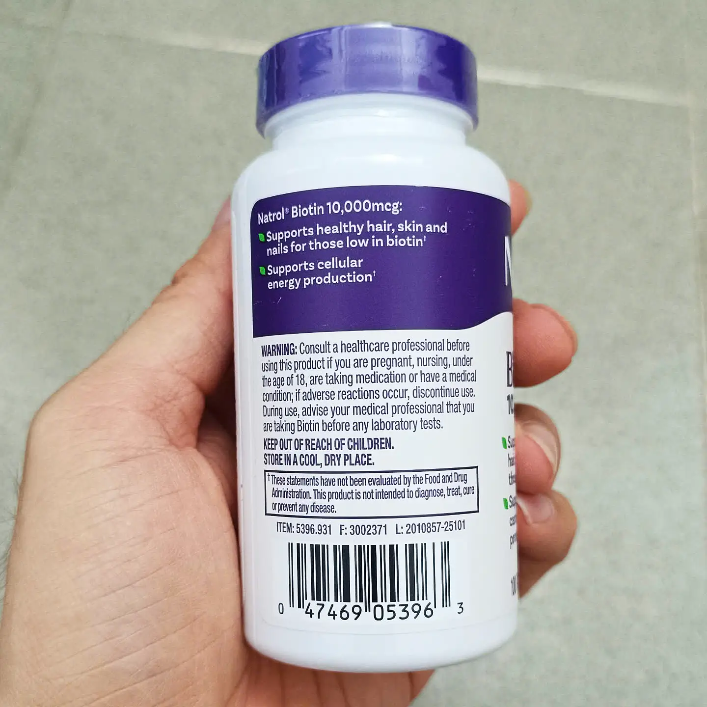 Viên uống mọc tóc Natrol Biotin 10000 mcg 100 viên của Mỹ Viên Uống Mọc Tóc Natrol Biotin 10000 mcg Mỹ 100 viên