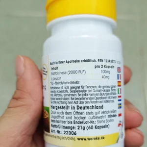 Viên uống chống đột quỵ Warnke Nattokinase 50mg 60 viên của Đức Viên Uống Warnke Nattokinase 50mg 60 viên