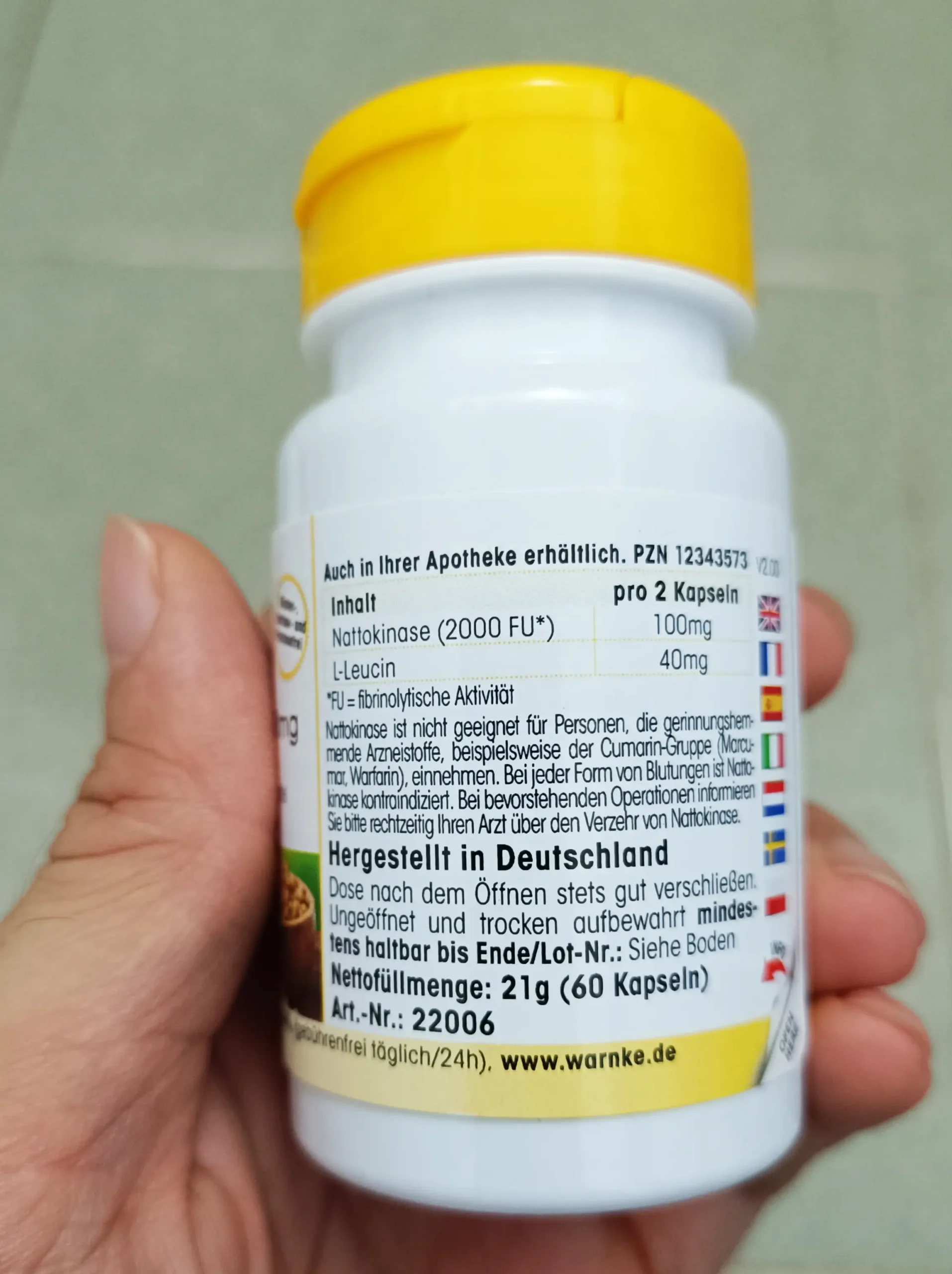 Viên uống chống đột quỵ Warnke Nattokinase 50mg 60 viên của Đức Viên Uống Warnke Nattokinase 50mg 60 viên
