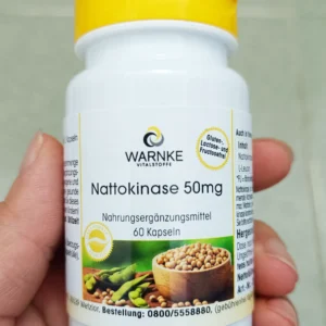 Viên uống chống đột quỵ Warnke Nattokinase 50mg 60 viên của Đức Viên Uống Warnke Nattokinase 50mg Phòng Ngừa Đột Quỵ 60 viên