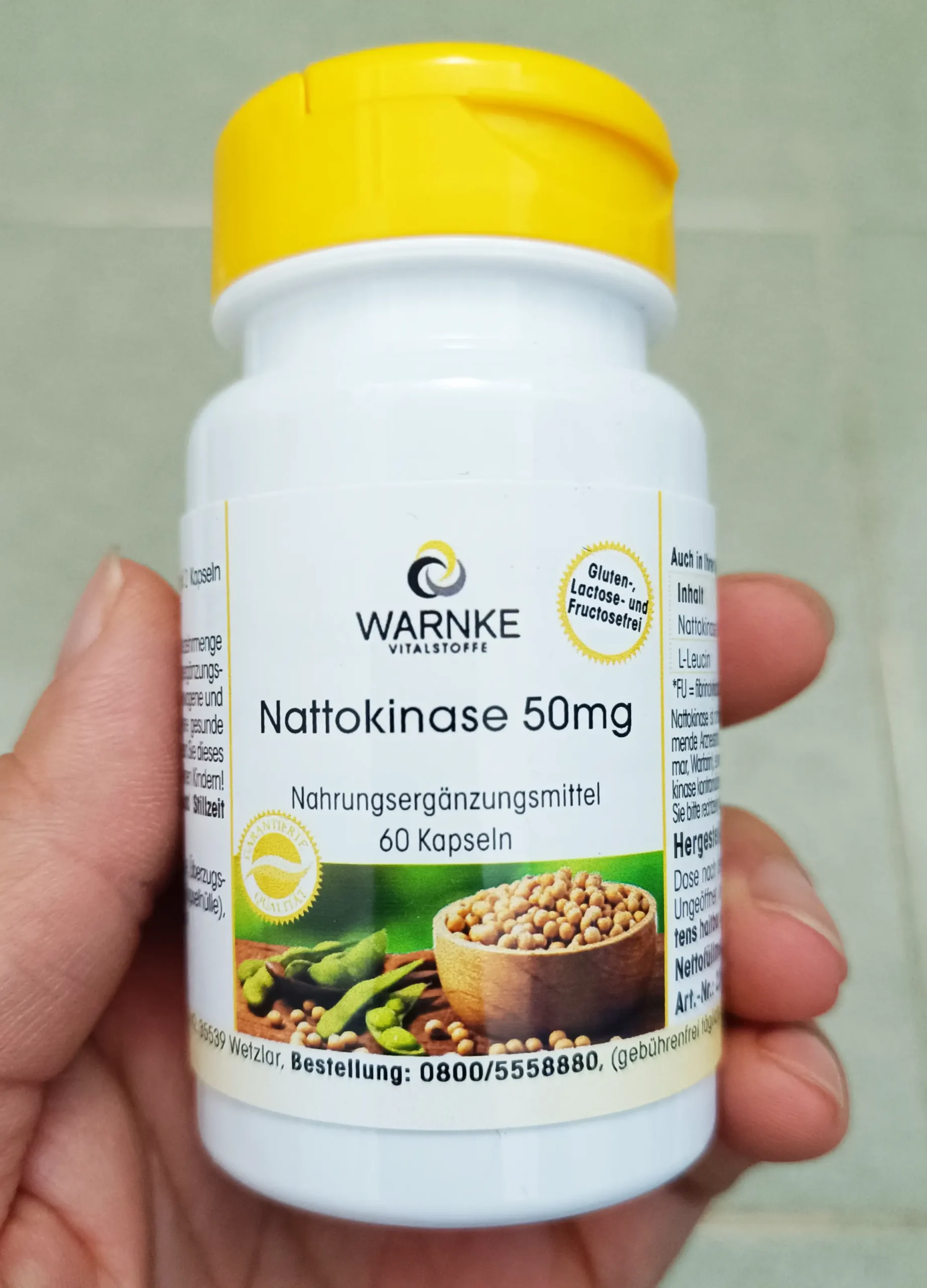 Viên uống chống đột quỵ Warnke Nattokinase 50mg 60 viên của Đức Viên Uống Warnke Nattokinase 50mg Phòng Ngừa Đột Quỵ 60 viên