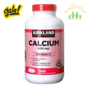 Viên bổ sung canxi Kirkland Calcium 600mg và vitamin d3 500 viên của Mỹ