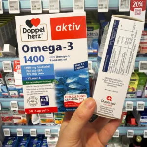 Dầu cá Doppelherz Omega-3 1400 hộp 30 viên của Đức Viên nang dầu cá Doppelherz Omega-3 1400mg, 30 viên của Đức
