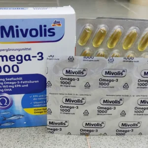 Viên nang dầu cá Mivolis Omega-3 1000 mg + vitamin E