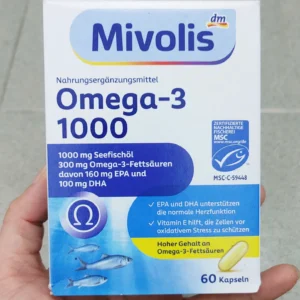 Viên nang dầu cá Mivolis Omega-3 1000 mg + vitamin E 60 viên