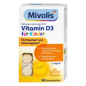 Viên ngậm Mivolis Vitamin D3 für Kinder bổ sung vitamin D3 cho trẻ em từ 4 tuổi, 60 viên