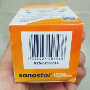 Viên ngậm Sanostol Lutsch-Tabletten 75 viên của Đức bổ sung vitamin tổng hợp và canxi Viên ngậm Sanostol Lutsch-Tabletten bổ sung Canxi và Multi-Vitamin