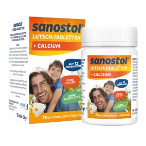 Viên ngậm Sanostol Lutsch-Tabletten bổ sung Canxi và Multi-Vitamin