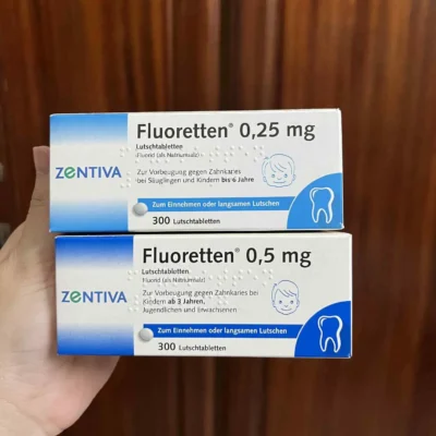 Viên ngậm chống sâu răng Fluoretten của Đức