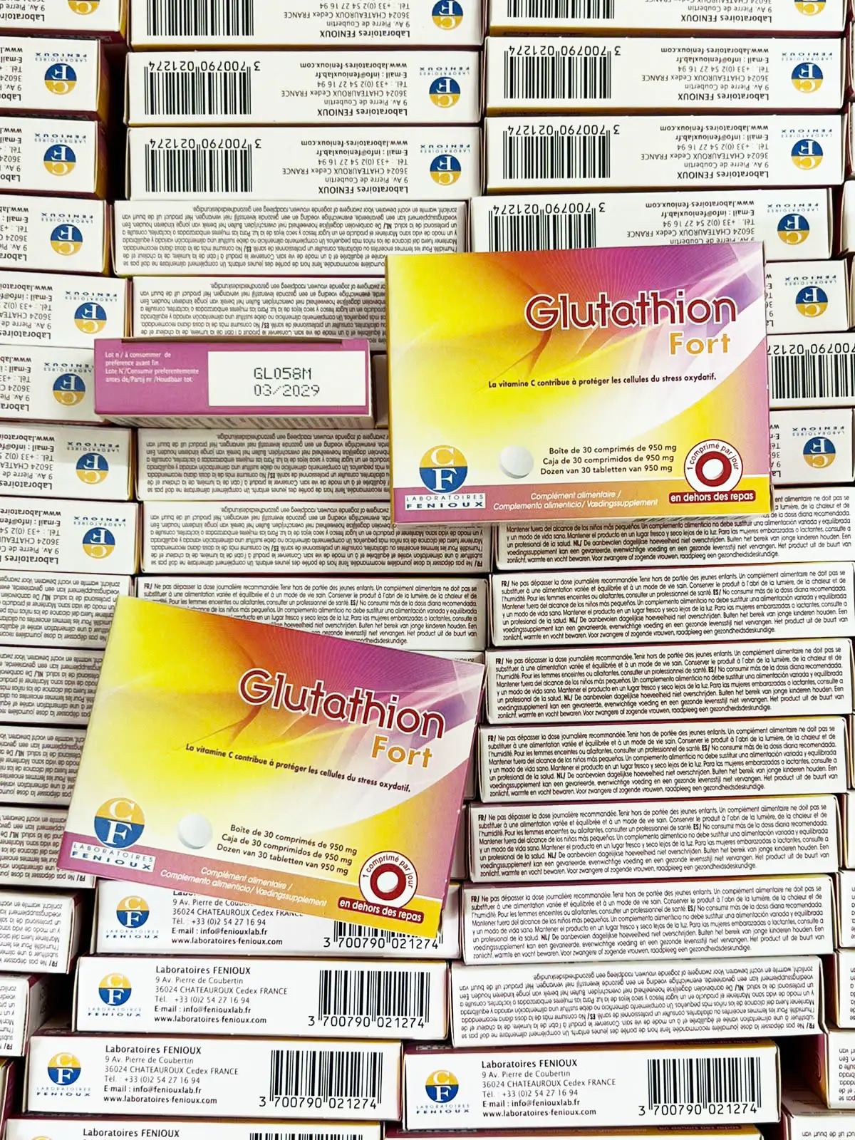 Viên ngậm trắng da Glutathion Fort 30 viên của Pháp Viên ngậm dưỡng trắng da Glutathion Fort Pháp 30 viên