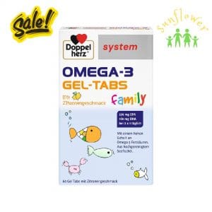 Viên nhai Doppelherz Omega 3 Gel Tabs Family 60 viên của Đức