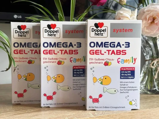 Viên nhai Doppelherz System Omega 3 Family 60 gel tabs