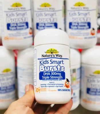 Viên nhai Natures Way Bursts DHA 300mg Triple Strength