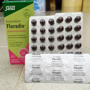 Viên sắt hữu cơ Floradix Eisen Folsäure bổ sung sắt và axit folic, 84 viên