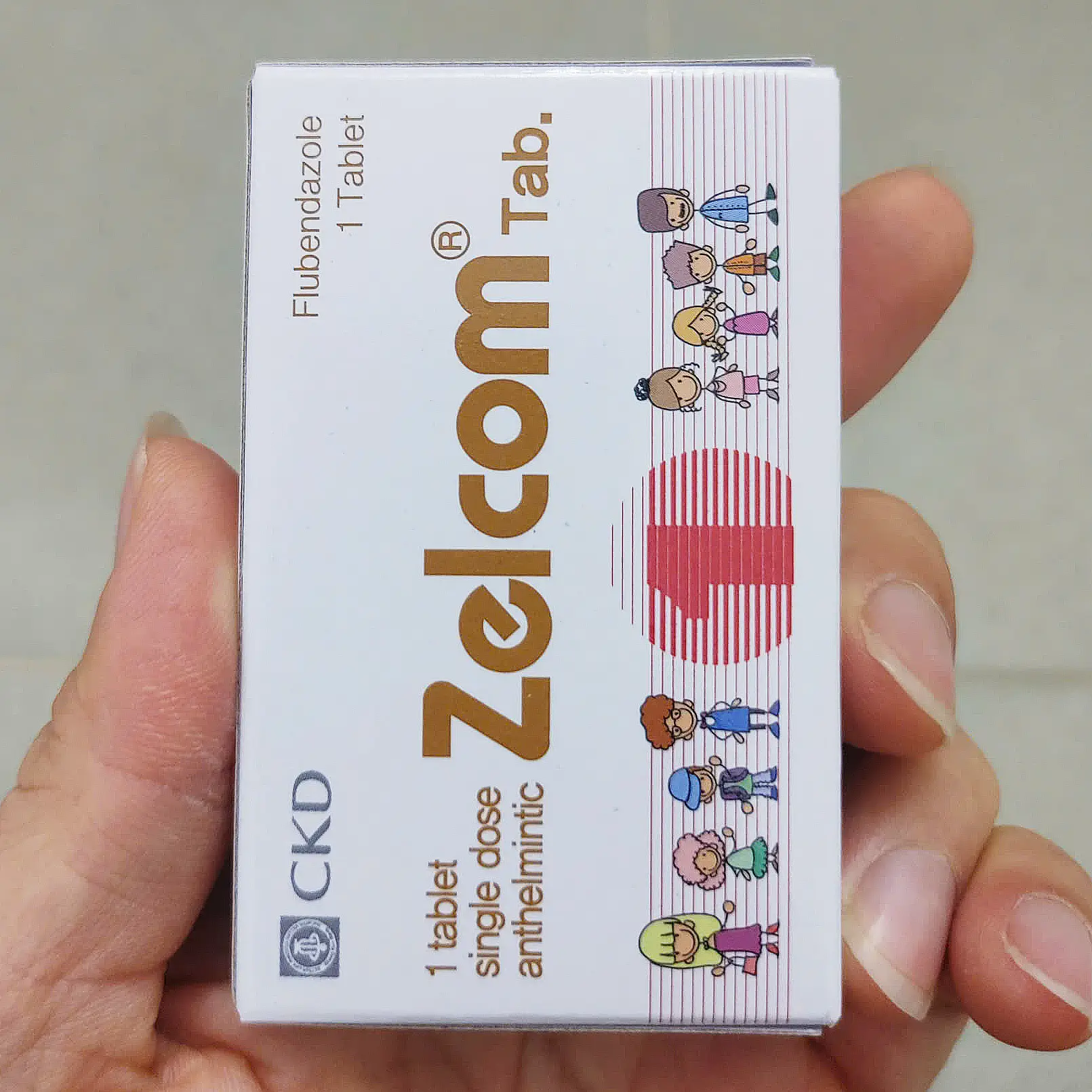 Viên tẩy giun Zelcom Tab hộp 1 viên Hàn Quốc Viên tẩy giun Zelcom Tab hộp 1 viên Hàn Quốc