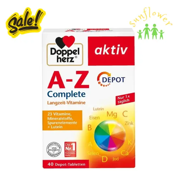 Viên uống Aktiv A-Z Depot Doppelherz 40 viên của Đức Viên uống Aktiv A-Z Depot Doppelherz 40 viên của Đức