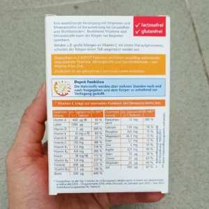 Viên uống Aktiv A Z Depot Doppelherz 40 viên của Đức Viên uống Aktiv A-Z Depot Doppelherz bổ sung vitamin và khoáng chất (40 viên)