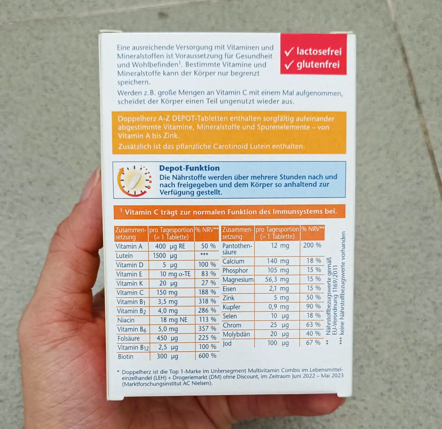 Viên uống Aktiv A Z Depot Doppelherz 40 viên của Đức Viên uống Aktiv A-Z Depot Doppelherz bổ sung vitamin và khoáng chất (40 viên)