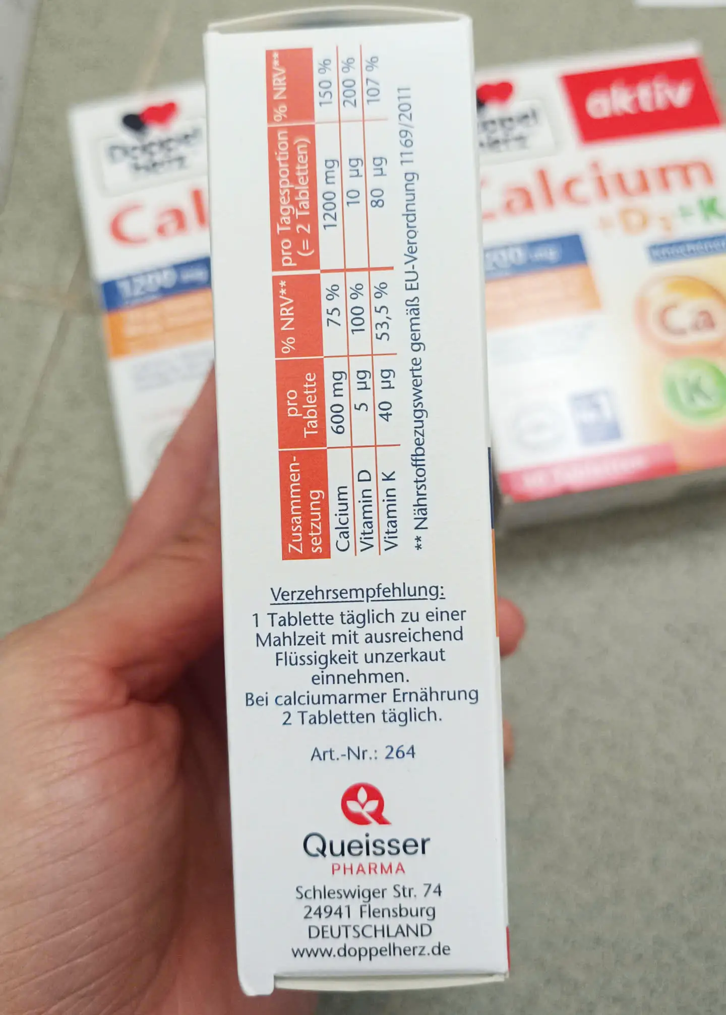 Doppelherz Calcium D3 K 1200mg 30 viên của Đức Viên uống Doppelherz Calcium 1200mg+ D3+ K
