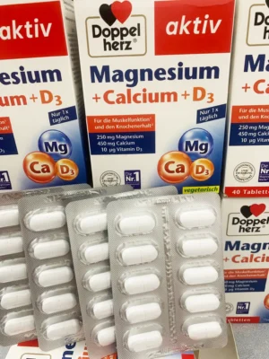 Viên uống Doppelherz Magnesium + Calcium + D3 Tabletten, 40 viên