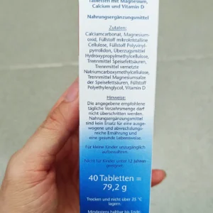 Viên uống Doppelherz Magnesium + Calcium + D3 Tabletten, 40 viên