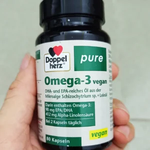 Viên uống Doppelherz Omega3 1075 Vegan thuần chay 80 viên của Đức Viên uống Doppelherz Omega 3 1075 Vegan Đức 80 viên
